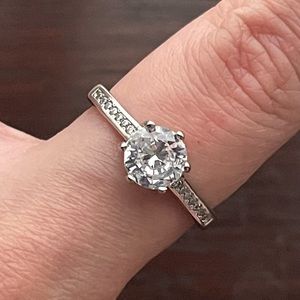 Classic Silver Crystal Ring